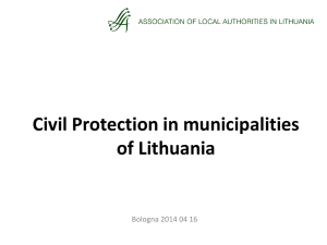 Civil Protection in municipalities of Lithuania