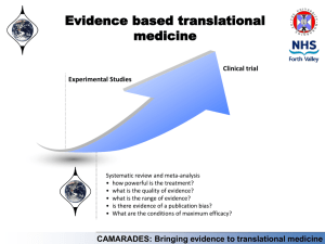 CAMARADES: Bringing evidence to translational