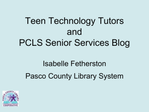 Teen Technology and Senior Services Powerpoint