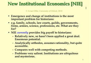 New Institutional Economics [NIE]