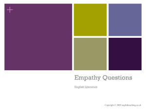 WJEC GCSE Literature: Empathy Questions