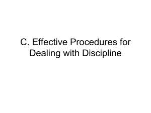 C. Effective Procedures for Dealing with Problem Behaviors