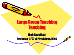 Large group teaching