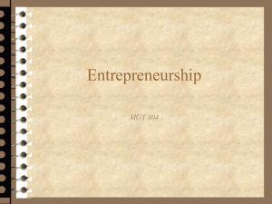 Chapter 9: Entrepreneurship and New Ventures
