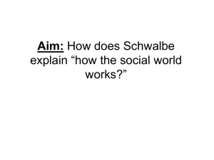 Aim: How does Schwalbe explain “how the social world works?” Do