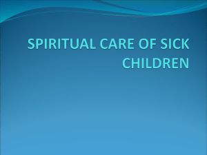 spiritual care of sick children