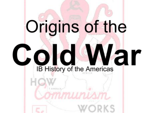 Origins of the Cold War ppt1