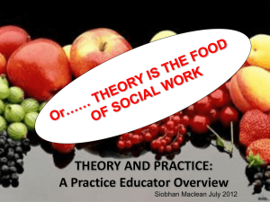 Siobhan Maclean – Theory and practice