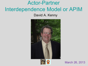 Actor-Partner Interderdependence Model for the