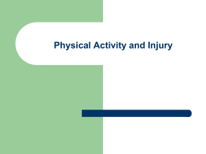 Unit 2a Physical Activity and Injury