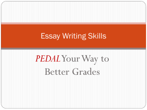 Essay Writing Skills - PEDAL Paragraphs Millions