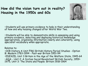 PPT: Housing in the 1950s and 60s