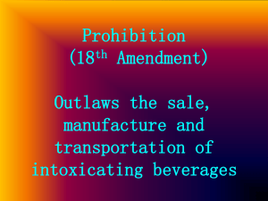 Prohibition (18th Amendment)