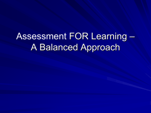 Balanced Assessment Systems for Improved Student Learning