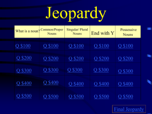 Jeopardy-English Review