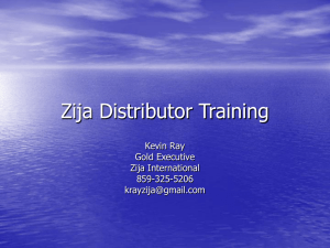 Zija Distributor Training