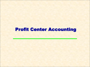 Profit Center Accounting