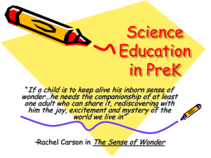 Science Education in PreK