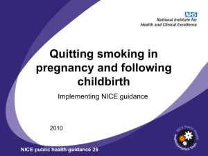 PH26 Quitting smoking in pregnancy and following childbirth