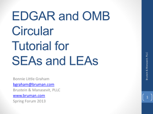 EDGAR and OMB Circular Tutorial
