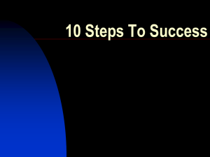 10 Steps To Success - The Greatest Networkers