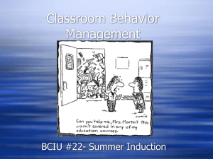 Classroom Behavior Management