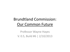 Brundtland Commission: Our Common Future