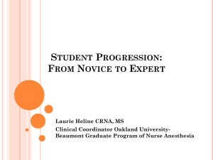 Student Progression: From Novice to Expert