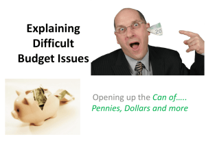 Explaining Difficult Budget Issues