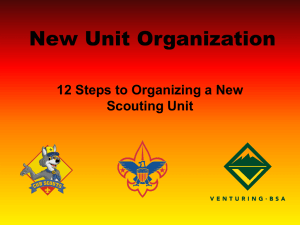 New Unit Organization - Monmouth Council, BSA