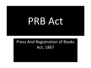 Features OF PRB Act