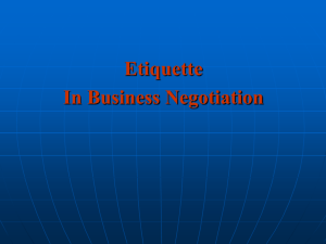 2. Business Meeting Etiquette