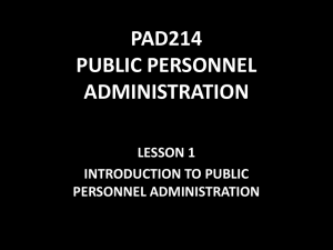 pad214 introduction to public personnel administration