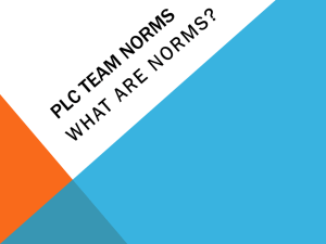 Establishing PLC Team Norms