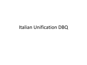 Italian Unification DBQ