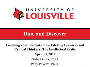 The Intellectual Traits - University of Louisville
