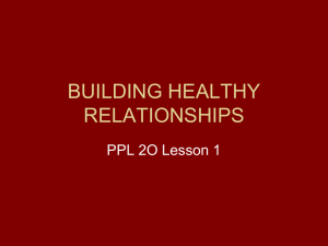 Building Healthy Relationships Lesson
