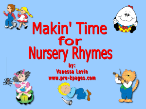 Understand the importance of Nursery Rhymes - Pre
