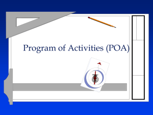 Program of Activities (POA)