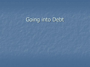 Going into Debt