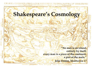 Shakespeare`s Cosmology