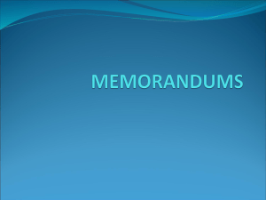 MEMORANDUMS