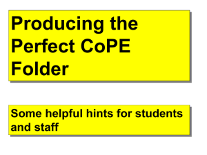How to Put a CoPE Folder Together