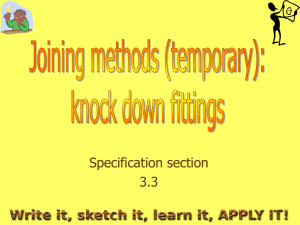 What are knock down fittings?