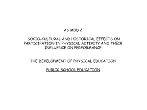 Devel of PE - Public Schools