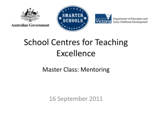 Mentor Master Class - Department of Education and Early