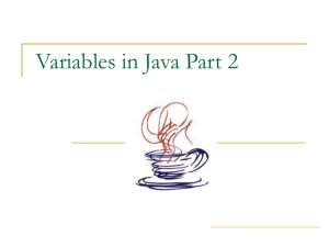 Variables in Java, Part 2
