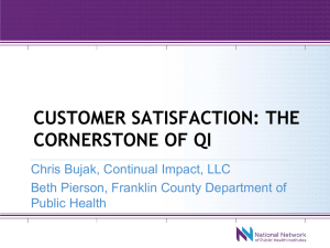 Customer Satisfaction: The Cornerstone of QI