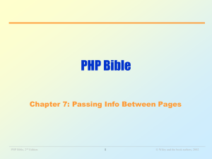 PHP Bible – Chapter 7: Passing Information Between Pages