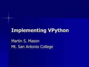 VPython Project implementation
